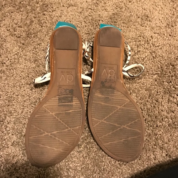 Dolce vita sandals turquoise/zebra accent size 7.5 - Picture 3 of 5